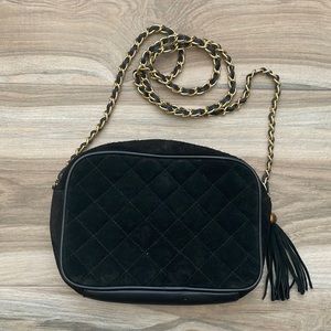 Suede crossbody bag